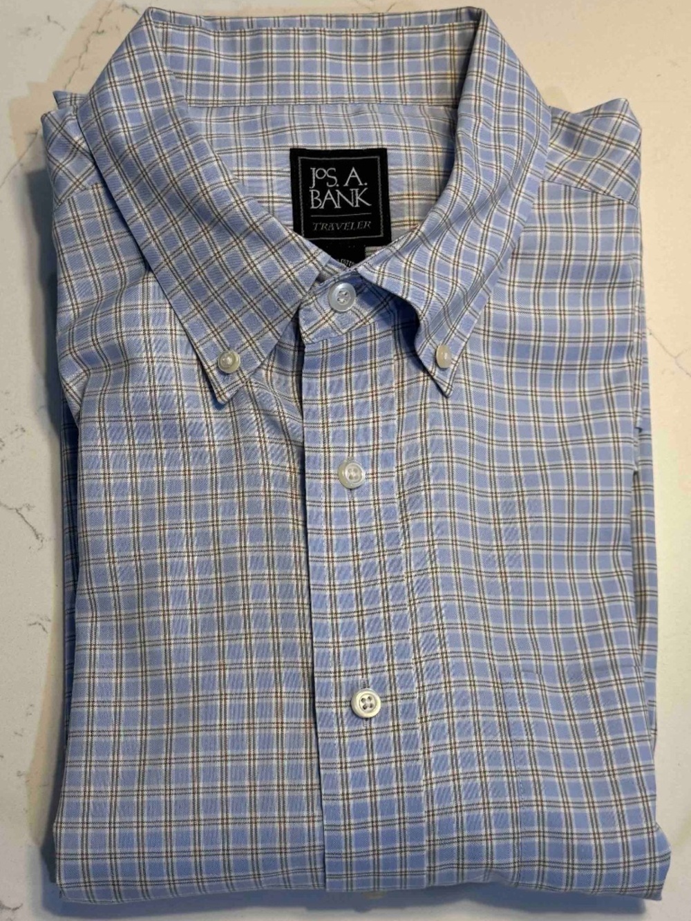 Jos. A. Bank Travelers Button Down LS Shirt Size XL